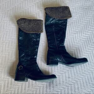 Sam Edelman Kara black over the knee leather boots size 7.5